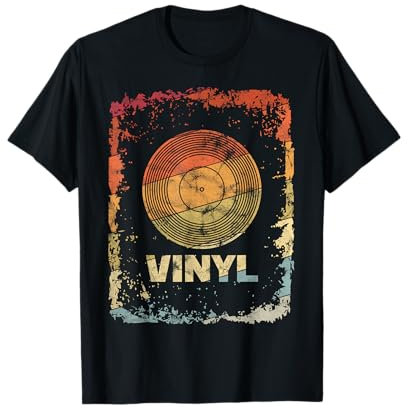 Vinyl Schallplatte Retro Vintage Plattenspieler Geschenk T-Shirt