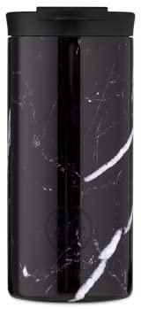 24BOTTLES Tazza da Viaggio Termica | Tazza Thermos in Acciaio Inox senza BPA | 12Ore Freddo 6Ore Caldo | Travel Tumbler | Design Originale Italiano (Black Marble, 600 ml)