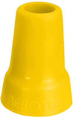 1 Stück Fußkapsel für Unterarmgehstützen gelb