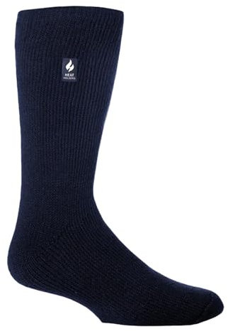 HEAT HOLDERS - Mens & Womens 2.3 Tog Original Thermal Socks | 3 Sizes | Thick Warm Fluffy Insulated Socks for Winter | Ideal for Raynauds (12-14, Navy)