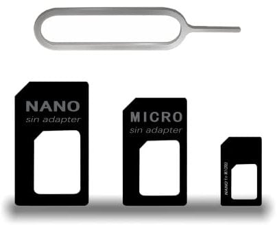 CCLKHY Adaptador de Tarjeta SIM, Bandeja de Tarjeta Porta Sim Ranura, Tarjeta SIM Adaptador Kit Especialmente Diseñado, 3 en 1 Juego Completo, Apto para Todos los Dispositivos (Universal Color Negro