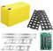 XBERSTAR 18650 Batteriehalter, 12 V, 3S, 7P, Li-Ion, DIY-Gehäusehalter für 18650 Powerwall Akkupack, Punktklemme (gelbe Box & Nickelstreifen & BMS)