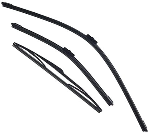temproad Front & Rear Windscreen Window Wiper Blade Set Compatible With For Focus MK2 Hatchback 2004-2012