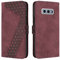 OKZone Kompatibel mit Samsung Galaxy S10E Hülle, Handyhülle Samsung S10E, PU Leder Tasche Wallet Schutzhülle Galaxy S10E, Flip Cover Klappbar Brieftasche Etui mit Magnet Kartenfach Lederhülle (Rot)