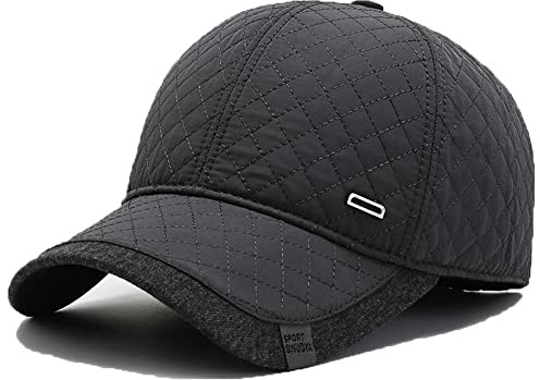 FASHIXD Casquette de baseball d'hiver réglable pour homme avec cache-oreilles pour temps froid