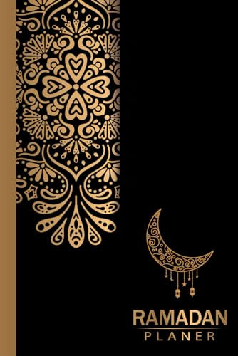 Ramadan-Planer: Islamischer Kalender, Ramadan Tagebuch, Verse aus dem Koran, To-Do Liste, Ziele, Koran-Tracker (A5, Schwarz, Papier, 70 Seiten)