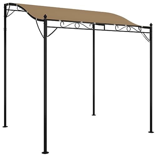 vidaXL Auvent Taupe 2x2,3 m 180 g/m² Tissu et Acier, belvédère, Gazebo, Tente de réception, belvédères, Gazebo de Jardin, Gazebo d'extérieur