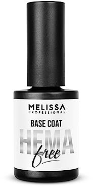 Melissa Professional Smalto Gel, Hema Free Semipermanente, Made USA, 9 Ml, Uv LED, Soak Off, Nail Polish (Base Coat Trasparente)