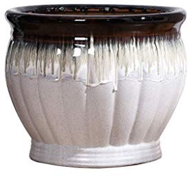 HASMI Blumentöpfe Weißer Blumentopf Outdoor Garden Home Wohnzimmer Büro Esszimmer Dekoration Große Keramik Blumentopf 4 Größen verfügbar Pflanzkübel (Size : XL)