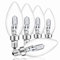 E14 42W Halogen Kerzenbirnen, Warmweiß 2700K Dimmbar, C35 Edison Schraubbirne E14 Halogenlampe, Klar Halogen Kerze Vintage E14 Glühbirne für Kronleuchter, 5 Stück