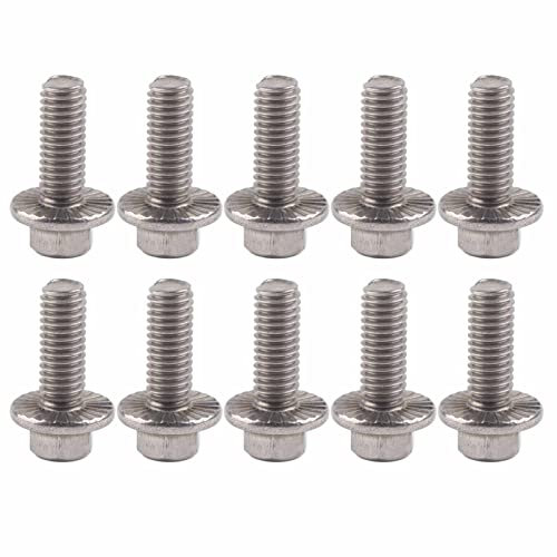 sechskantschrauben+mit+flansch+m6x20 10 Stück Flanschschraube M6 Edelstahl SS304 Sechskantflanschschrauben Deckel terlegscheibe Kopfschrauben Befestigungselement(M6*20)