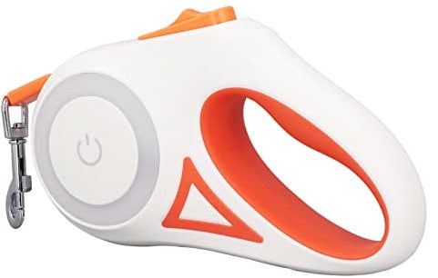 Haustierleine, Ausziehbare Haustierleine mit Hellem LED-Licht, Extra Stark, Verhedderungsfrei, mit Touch-Steuerung, Brems-Pause-Sperre für (Typ 3)