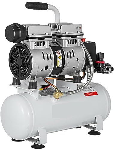 MaxtiL Compresseur d'air sans Huile Réservoir de 9 litres Compresseur d'air Silencieux 550 W Compresseur Silencieux de 2 gallons avec Moteur en cuivre Pur, Facile à Transporter/Stocker