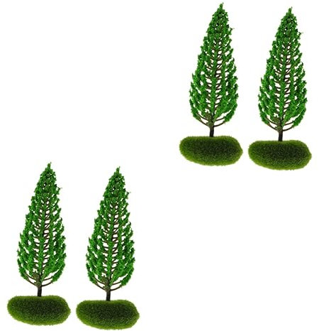COHEALI 4 Stück Baummodell Diorama-Baum Mini-landschaftsmodell Baby Puppe Spielzeug Gemischter Modellbaum Grüne Landschaft Landschaftsmodell Mini-Baum Obstbaum Ob11 Plastik Dreidimensional