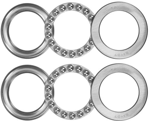 QUARKZMAN 51107 Spinta Sfera Cuscinetto 35mm x 52mm x 12mm Alto Carbonio Acciaio con Rondelle ABEC1 2pz