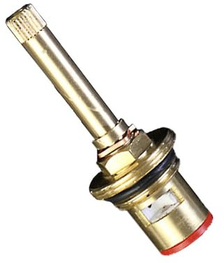 Cartuccia Valvola Rubinetto in Ottone per Vasca da Bagno, Ricambio a Stelo Lungo Alto, Ceramica, Filettatura BSP 3/4, Senso Antiorario (80 mm)