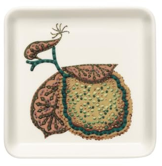 Iittala Taika Sato quadratischer Teller aus Vitroporzellan, Größe: 12x12x1,9cm, 1070925