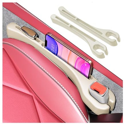 JNNJ 2 Stück Autositz Lückenfüller Lückenkissen, Interior Sitzlückenfüller, Universal Autositz Gap Stopper, Geeignet für die Meisten Modelle von Autos(Beige)