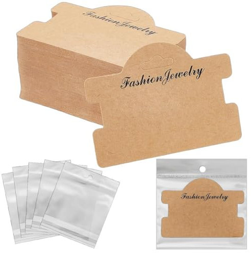 LOLPALONE 100 cartoncini da esposizione per braccialetti, con sacchetti, colore: , Carta