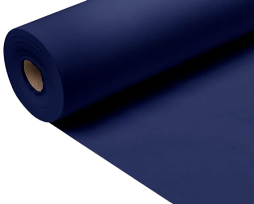 Mantel Papel Precortado Polipropileno para Mesa - Manteles Textura Tela Desechables - Rollo de 1,20 x 50 Metros con Precorte en 40 cm - Para Eventos, Restaurante y Navidad (Royal azul, Precorte 40 cm)