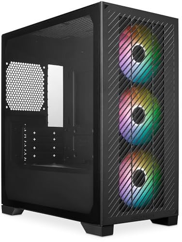 Cooler Master Elite 301 - Mini-Tower (Micro-ATX, ITX), 3 Ventole Aspirazione ARGB 120 mm (1200 RPM), Supporta Radiatore Fino a 280 mm o GPU Da 365 mm, Copertura PSU Ventilata, USB 3.2 Gen1 Type-C