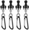 SHACHENH 4 Pezzi Ganci Magnetici Extra Forti, Ganci Magnetici da Campeggio, Magneti con Gancio Neri, Ganci Magnetici con Moschettone, Supporto Magnetico per Campeggio Garage Cucina Ufficio Bagno