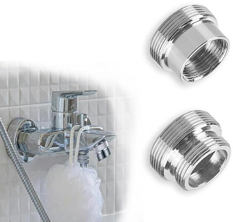 sonlpaakk 2 Pièces Mousseur Robinet en Métal, Adaptateur de Robinet 16-22mm pour Robinet Purificateur et Aérateur, Connecteur Fileté, pour Cuisine, Jardin, Salle de Bain