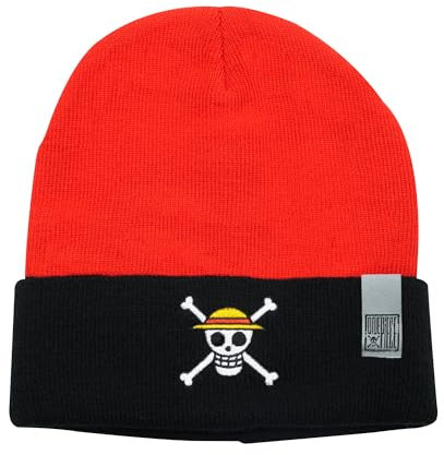 ABYSTYLE GB Eye One Piece Embroidered Skull Beanie Hat | Winter Hat | Beanie | One Piece Merchandise | One Piece Gifts Black