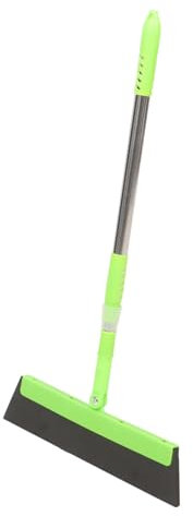 minkissy Escoba para Limpieza De Suelos Escoba Verde Material Resistente Escobilla De Goma para Suelos Fácil De Usar
