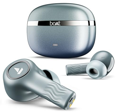 boAt Nirvana Ion ANC, Active Noise Cancellation(~32dB), 120Hrs Battery, App Support, Crystal Bionic Sound, 4Mics ENx, v5.3 Bluetooth Earbuds, TWS Ear Buds Wireless Earphones with mic (Blazing Comet)