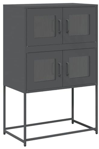vidaXL Highboard Anthrazit 68x39x107 cm Stahl