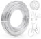 MINISOISO Filo di Aalluminio Artigianale, Filo Alluminio 2mmx 30m, Fil di Ferro Modellabile Craft, Filo di Scultura Piegabile, Fil di Ferro Modellabile, per Gioielli, Modelli, Artigianale Fai da Te