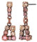 Konplott: pendelnde Ohrstecker Mytrix, moderne geometrische Ohrstecker mit Kristallen, für Damen/Frauen (rosa)