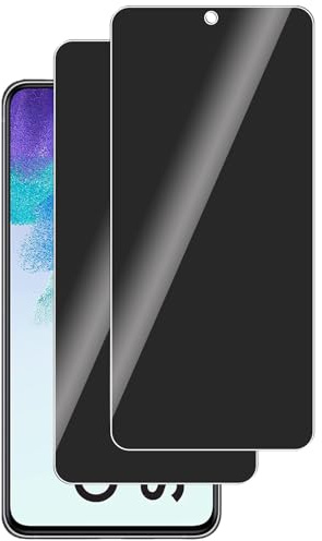 LERINNA 2 pièces, Confidentialité Protecteur d'Écran Verre Pour Samsung Galaxy S21 FE 5G, sans Bulles, Anti Rayures, 9H Dureté Anti Espion Verre Trempé Protection écran Pour Samsung Galaxy S21 FE 5G