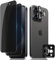 Lutree Anti-Espion Verre Trempé pour iPhone 15 Pro, 2+1 Pièces Anti-Spy Protection écran + Caméra Lentille Protecteur Film, 9H Dureté Sans Bulles Anti-Rayures Privacy Protecteurs d'écran
