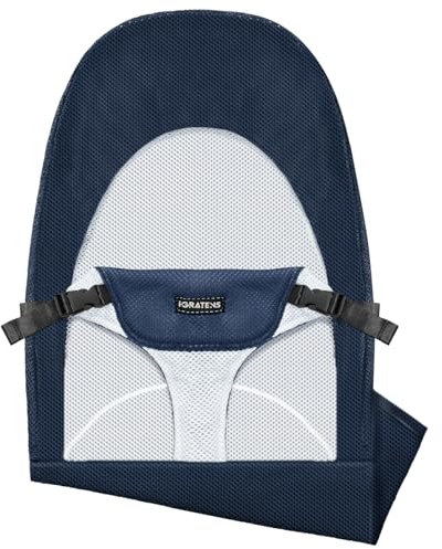 iGRATENS Stoffsitz für Babywippe – Bezug für Babywippe Balance Soft & Bliss, belüftetes Netzgewebe, hautfreundlich, maschinenwaschbar, Marineblau