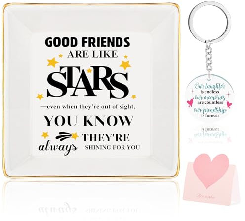 Bandeja de Cerámica, Regalos Originales para Mujer Amistad, Cumpleaños, Graduación, Jubilación, Bandeja de Placa para Joyas, Bandeja de Joyería, Bandeja de Baratijas