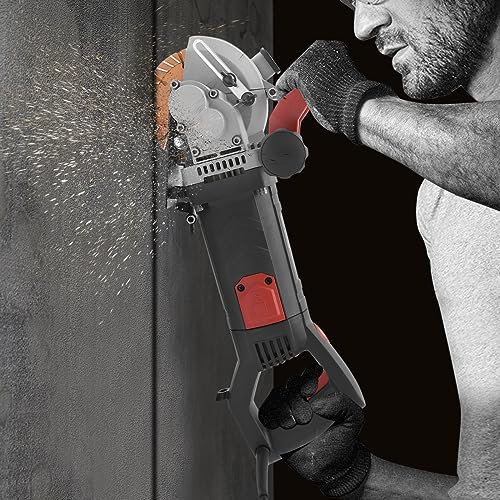 JDBDU 4800W Schlitzfräse Mauernutfräse, 6200RPM Mauerfrase Wandfräse Betonsäge 133mm Klingendurchmesser Stoßmaschine für Porzellan, Beton, Marmor, roten Ziegel, Sandziegel