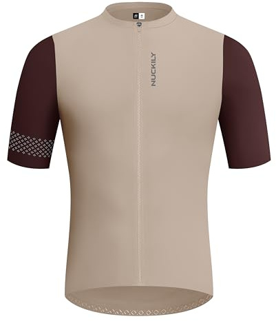 NUCKILY Radtrikot Herren Kurzarm, Rennrad Trikot Fahrrad Trikots mit Taschen Fahrradtrikot für Straßen- und Bergfahrten