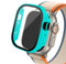 OBAEHH Boîtier en verre pour Apple Watch Ultra 2, 49mm, smar twatch PC, protecteur d'écran pare-chocs, couverture trempée, accessoires de bande série iwatch(Spearmint 20,Ultra 49mm)