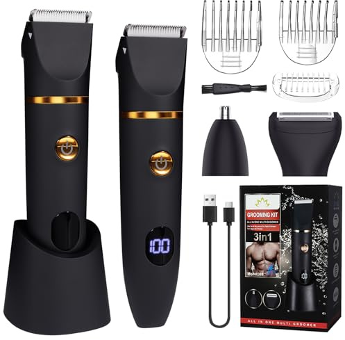 XUNIVERS Haarschneidemaschine für Männer Professionell, Kabellose Haarschneidemaschine profi zum Haareschneider, Haarschneider Herren und Trimmer Set, Langhaarschneider Wasserdicht 3 In.