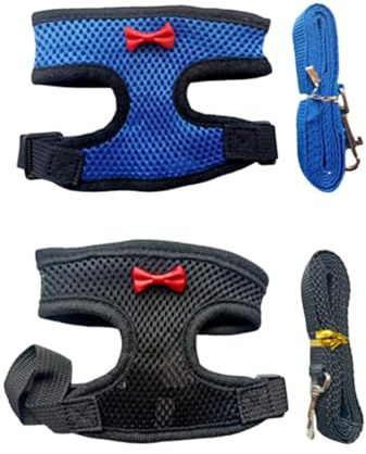 2 Pièces Harnais Réglable pour Poules avec Laisse,Gilet Confortable et Respirant pour Volailles - Harnais de Poulet pour Canard, Oie et Poule Extérieur Réglable - Accessoire pour Élevage et Promenade