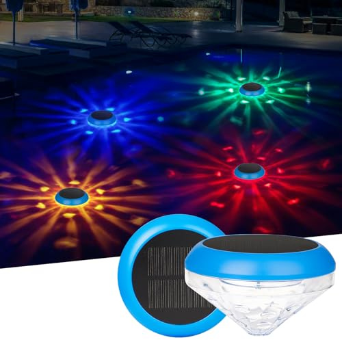 xudengw Poolbeleuchtung Solar,Schwimmende Pool Licht mit Farbwechsel (2)