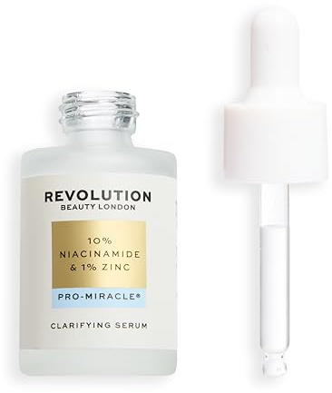 Revolution Pro Miracle 10% Niacinamid 1% Zink Serum | Für Unreine Haut, Hilft bei Pickeln & Verfeinert das Hautbild, Vegan & Tierversuchsfrei, 30ml