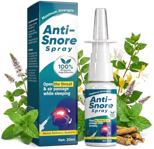 Anti Schnarch Nasenspray, Effektiver Schnarchstopper gegen Schnarchen, 30ml | Sanft und Sicher, Löst Einfach Schnarchprobleme, Sorgt für Freie Atmung und Ruhigen Schlaf, Geeignet für die Nacht