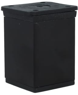 MS Beschläge® Möbelfuss Tischbein Möbelstütze aus Aluminium in Schwarz Diverse Höhen (60mm)
