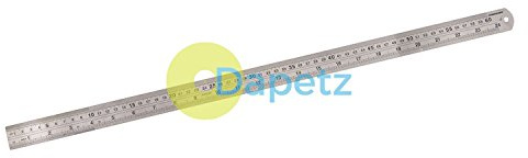 Dapetz ® Stainless Steel Metal Ruler 24 60cm / 600mm Precision Long Measuring Tool with Dual Side Clear Metric & Imperial Markings Shatterproof Straight Edge with Hanging Hole