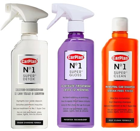CarPlan No.1 Super Super System Super Detox, Clean Gloss Gift Pack, 600 ml