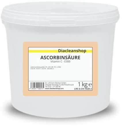 Ascorbinsäure 1kg Pulver - Vitamin C - Lebensmittelqualität
