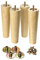 GOSCHE Furniture Legs 20cm, Wooden Sofa Legs Set of 4, Modern Style Replacement Furniture Feet for Bed Cabinet Chair Cupboard Armchair Coffee Table, Family DIY Sofa Feet with Screws Mounting Plate